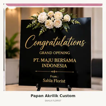 Papan Bunga Akrilik Makassar